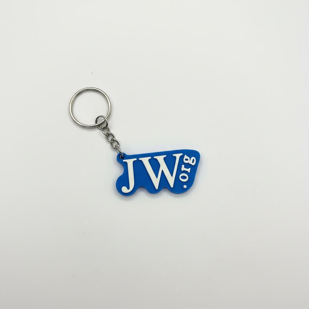 Blue JW.ORG Logo Keychain