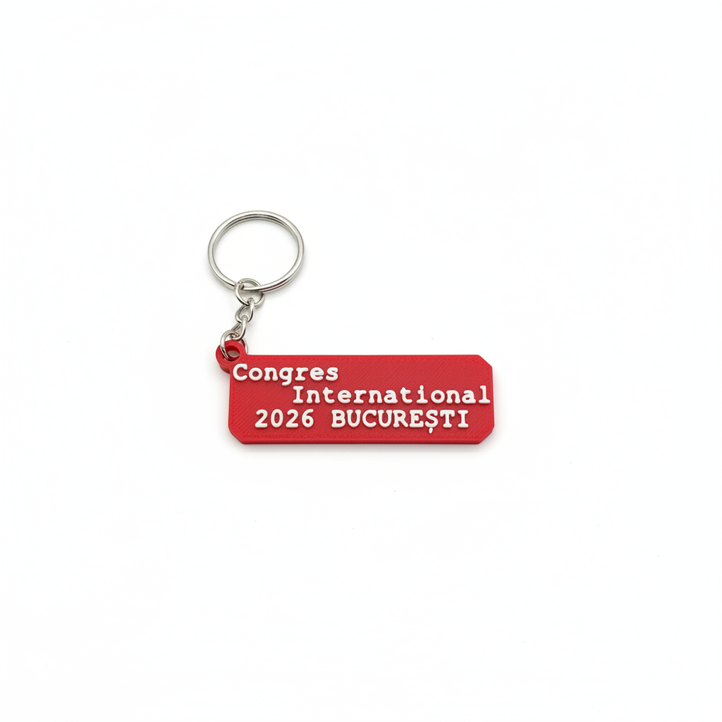 Red Congres International 2026 București Keychain