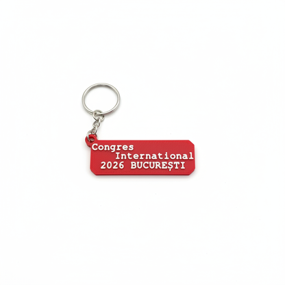 Red Congres International 2026 București Keychain