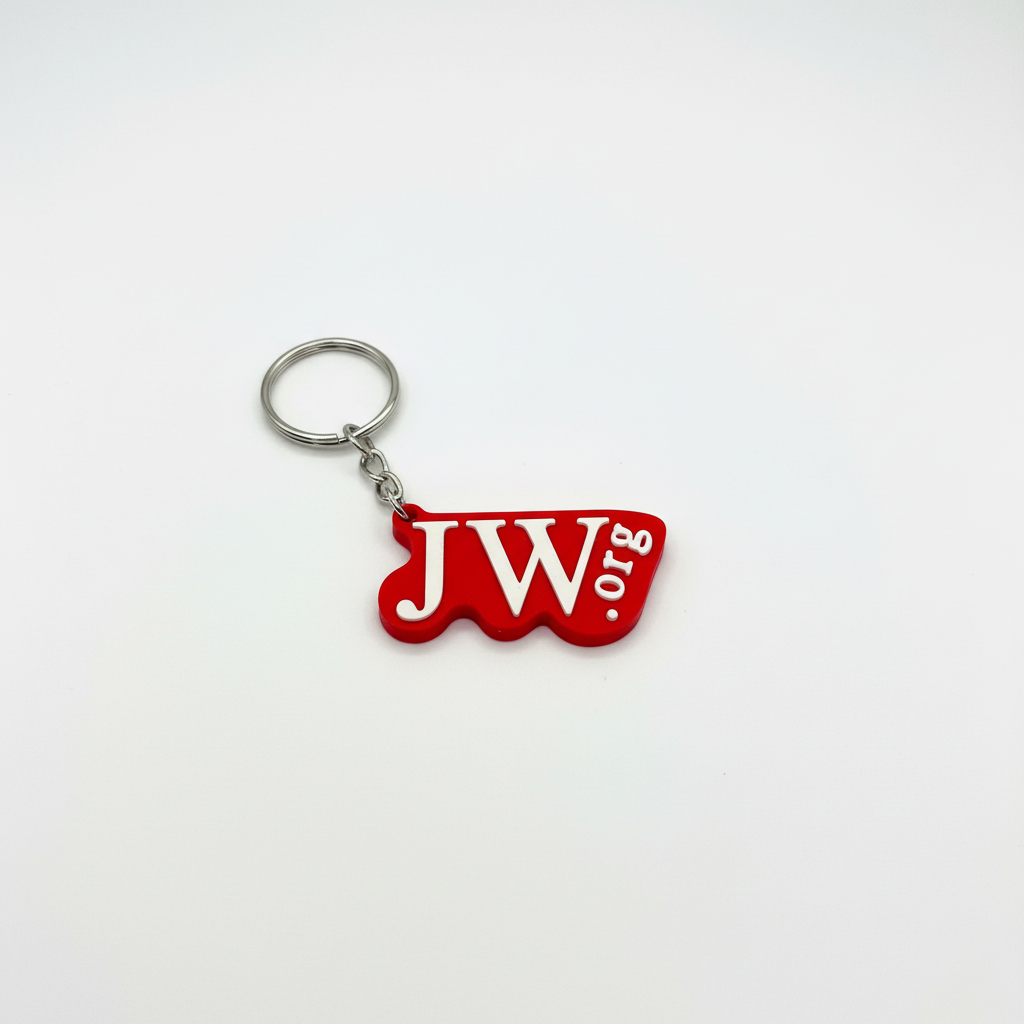 Red JW.ORG Logo Keychain